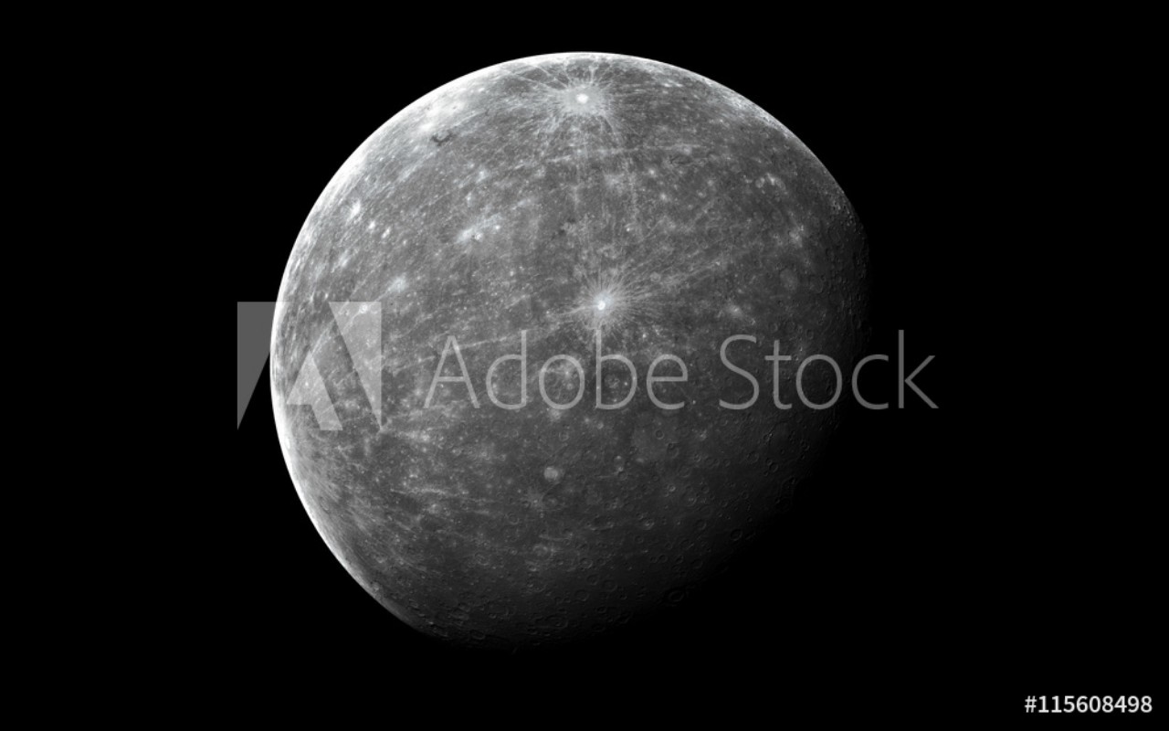 Afbeeldingen van Mercury - High resolution 3D images presents planets of the solar system This image elements furnished by NASA